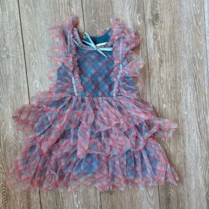 Lola + The Boys Pretty in Plaid Tulle Dress
